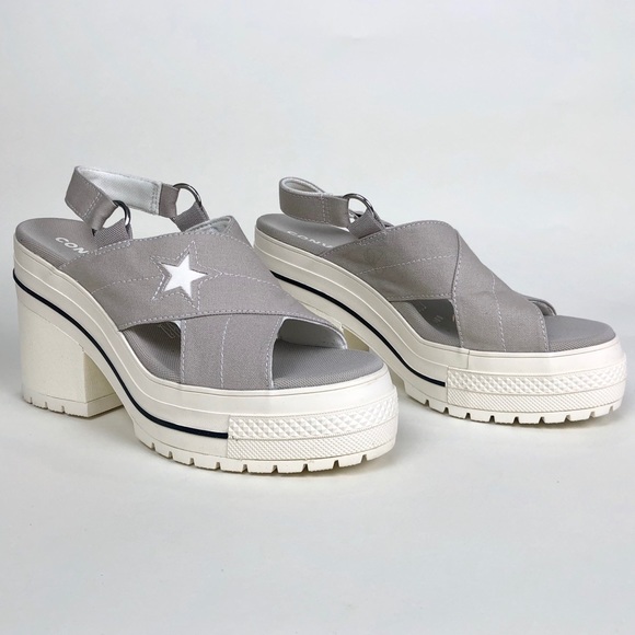 Converse Ctas One Star Boardwalk Strut Heels Egret - Picture 7 of 7